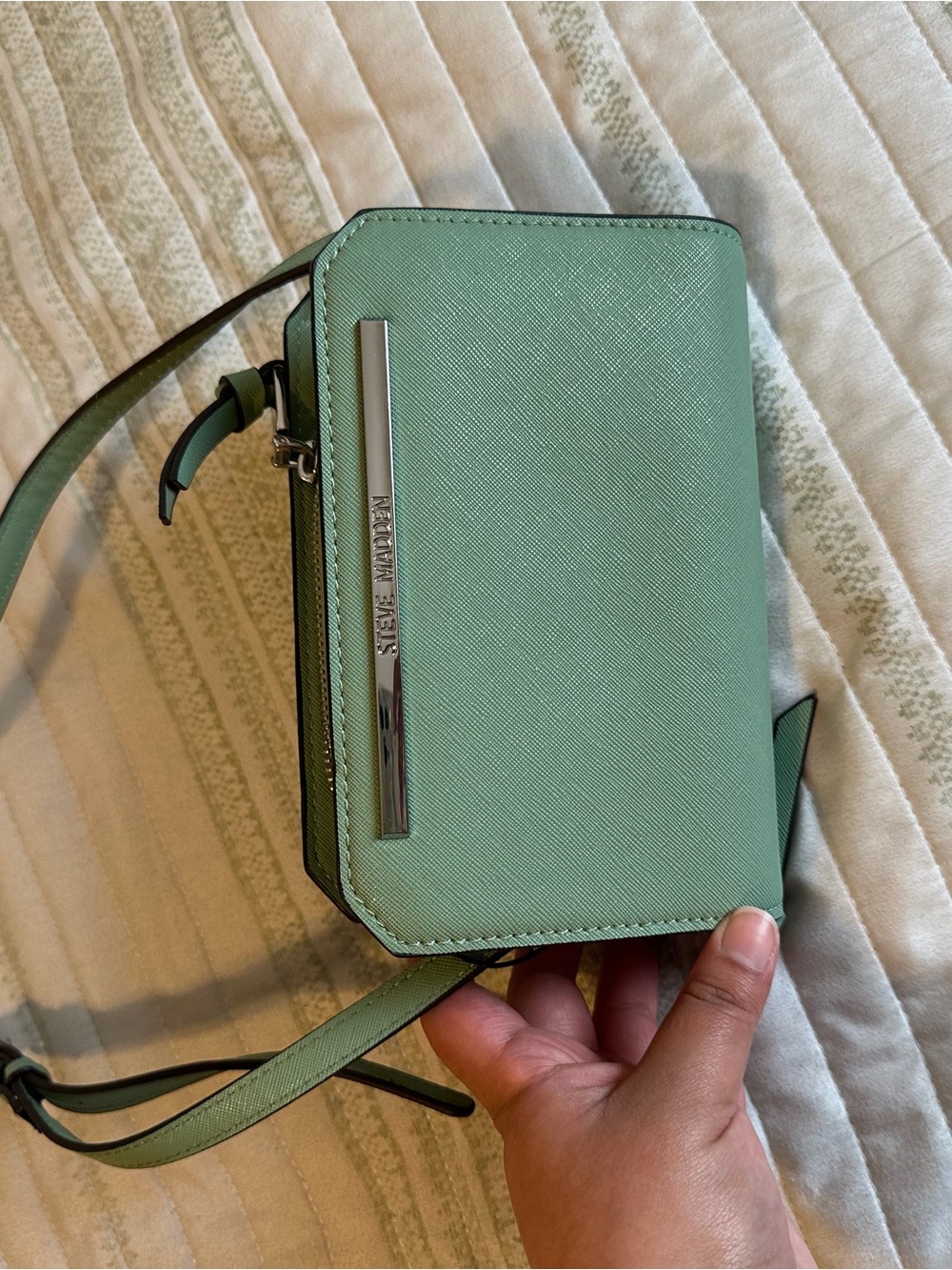 Steve Madden Mint Green Saffiano Crossbody